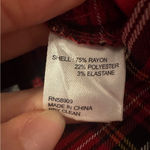 Antonio Melani  Red Plaid High Rise Pants Photo 3