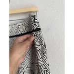 Loft Ann Taylor Skirt Womens 10 Black White Striped Geometric Shapes Mini Casual Photo 3
