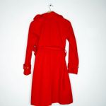 J.Crew  Melton Wool Belted Moto Coat – Orangey Red | Size 0 Photo 2
