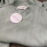 Petal and Pup Petal And Pup Ribbed Backless Sweater Dress Mint Green Size Small Mock Neck Photo 0