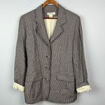 Ann Taylor Vintage houndstooth long line wool blend blazer Photo 0