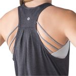 Lululemon Salute The Sun Tie Back Yoga Athletic Tank Top Heather Black Size S Photo 4