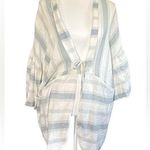 Universal Threads Universal Thread Blue and White Striped Cardigan swim/cover Photo 0