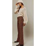 Free People Women's Jana Flare Trousers Plaid Houndstooth Pants 6 Retro Boho Photo 1