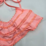 Victoria's Secret  Orange Lace Padded Bikini S Top Halter Swimwear Small Photo 2