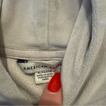 American Eagle  Light Purple Velour Hooded Sweatshirt Photo 3