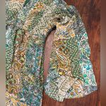 Anthropologie NWOT Green Floreat Dress Amelie 100% silk Kimono Style Boho size 4 Photo 7