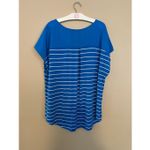 Adrienne Vittadini Blue And White Shirt Woman’s Size XXL Photo 4
