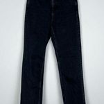 Topshop  Black Kort High Rise Straight Leg Cropped Jeans Size 25 Photo 0