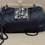 Kate Landry  Navy Blue Satin Clutch/Shoulder Bag Photo 0