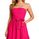 The Limited  Hot Pink Strapless Fit & Flare Dress – Women’s 10 Photo 0