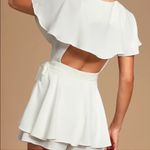 Lulus Aldrin White Ruffled Wrap Skort Romper Size Small Photo 1