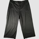 ZARA  Black Wide Leg Capri Cotton Blend Dress Pants Size‎ Medium Photo 0