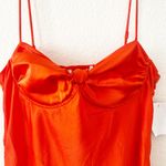 ASTR  Mariela‎ Satin Midi Dress Tangerine Orange Dress Size Medium NWT Photo 1
