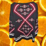 Ralph Lauren Lauren‎  Black/Red/ White Aztec Design Sweater Size Large Photo 4