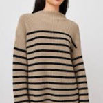 Rails  Claudia Cream Navy Striped Sweater Size Medium Photo 0