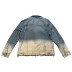 BLANK NYC Distressed Bleach Dip Dyed Ombré Denim Jacket, Sz L Photo 10
