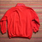 90s VINTAGE RED PULLOVER 1/4 ZIP JACKET Photo 4