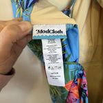 Modcloth ‎ The Jenny Floral Tropical One-Piece Swimsuit - Blue Medium Photo 7