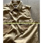 Ralph Lauren Lauren Sleeveless Shirt Top Sz M Vest Outdoor Safari Utility Beige Photo 4