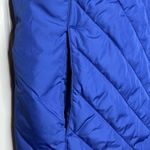 Lands' End  Women Large Quilted Puffer Vest Blue Full Zip Collar Photo 4