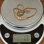 Swavorski Vintage 70’s SWAROVSKI Swan Signed Gold-tone Slope V Bar Pendant Necklace 17g Photo 12