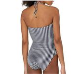Shoshanna Cinched One Piece Swimsuit Gingham black white size 4 NWT Photo 1