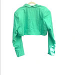 We Wore What NWT  X DANIELLE BERNSTEIN GREEN CROPPED BLAZER Photo 3