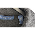 Karen Scott Women's Petite Black Wool Cardigan PM Photo 3