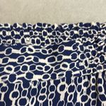 Investments Blue White Chain Nautical Print Pull On High Rise Flowy Pants Medium Photo 3