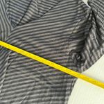 Lulu B Sz M Black Striped Layered Pullover Blouse Stretch Top Tencel Shirt Gray Size M Photo 4