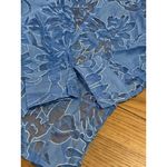 Susan Graver Sheer Floral Zip Up Shirt Jacket Size Small Blue Lightweight Photo 8