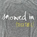 Aerie  Gray Long Sleeve Shirt with “Snowed In (Together)” Print Photo 1