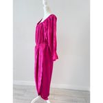 11 Honoré 11 HONORE Brittney Floral Long Sleeve Satin Midi Dress Size 16 Photo 3