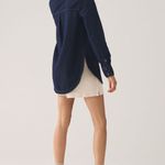 Pilcro NWT New Anthropologie  Navy Button Down Shirt Photo 4