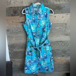 White Stag Blue and White Tie Front Sundress Photo 1