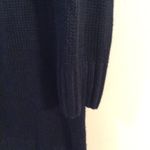 H & M navy blue basic womens long sweater tunic dress medium M long sleeve Photo 2