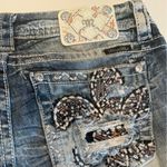 Miss Me Denim Fleur De Lis Distressed Mid Rise Easy
Boot Jeans Bling Pockets 31 Photo 9