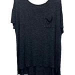 Hollister Imperfect oversized high low xs small short sleeved dark gray tee Photo 0