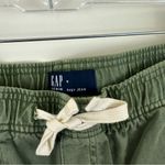 Gap  Easy Cargo Jean Olive Green Tie Waist Women's Size Medium Photo 3