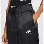 Nike  AIR Satin Track Pants Jogger‎ Sheen Women's Small Black Athletic Workout Photo 1