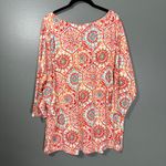 Belle Kim Gravel Orange Floral TripleLuxe Knit Top Photo 7