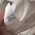 Etcetera Solid White Gathered V-Neck Long Sleeve Collared Blouse Shirt Size 16 Photo 8