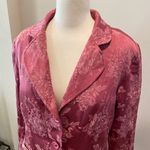 Susan Graver Womens Silk Brocade Pink Blazer Jacket Size Large Photo 8