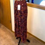 Billabong maxi skirt abstract printed browns, blue, pink & white size M NWT Photo 3