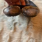 Tory Burch Pacey Driver Green Suede Snakeskin Cap Toe Ballet Flats Size 6.5 M Photo 4