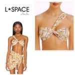l*space New. L* floral one shoulder twist bikini top. Small. Retails $114 Photo 2