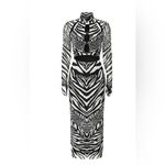 AFRM Blanc Zebra Mesh Brie dress O Photo 3