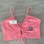 Aeropostale Seriously Soft Tie-Front Cutout Crop Top Pink NEW with tags Photo 0
