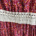 Justify  Red Floral  Jumpsuit with Lace Detail Size XL Photo 3